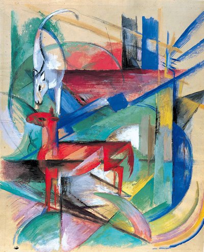Landscape with Animals by Franz Marc
